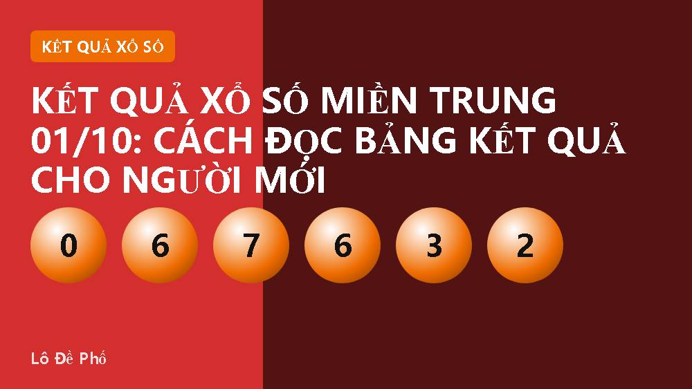 Kết quả xổ số miền Trung 01/10: cách đọc bảng kết quả cho người mới